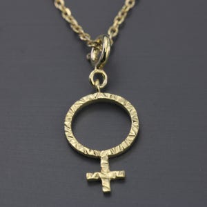 Sterling Silver Female, Male, Venus, Mars, Demiboy, Demigirl: Necklace, Charm, Pendant, Gift Female Charm