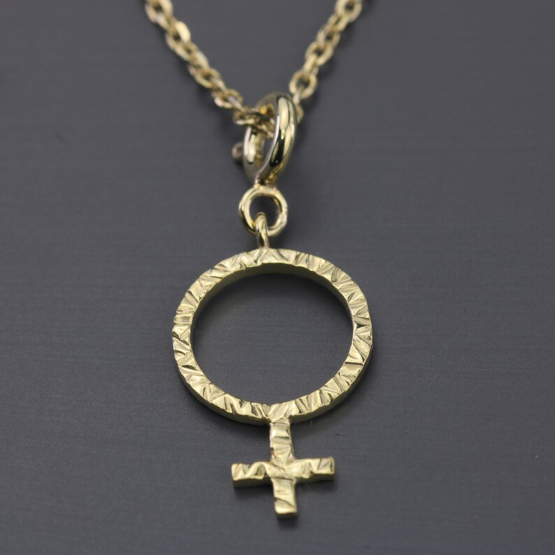 Sterling Silver Female, Male, Venus, Mars, Demiboy, Demigirl: Necklace, Charm, Pendant, Gift Female Charm