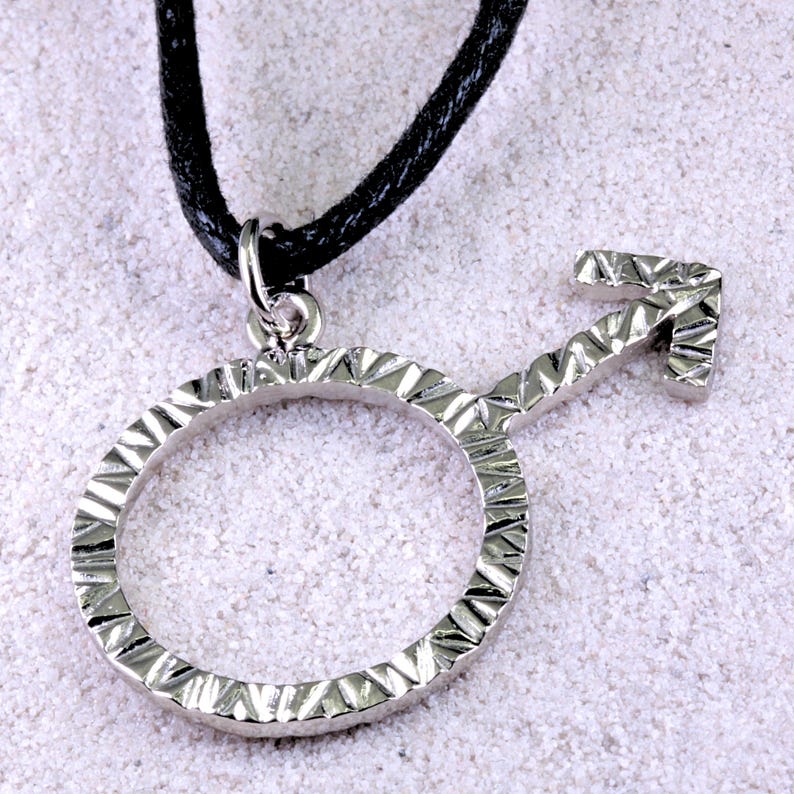 Sterling Silver Female, Male, Venus, Mars, Demiboy, Demigirl: Necklace, Charm, Pendant, Gift Male Necklace