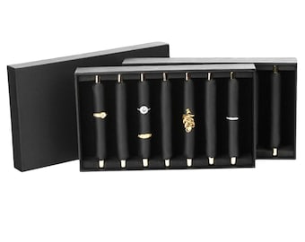 Bangle Jewelry Tray with 7 Row Rolls for all types of Jewelry Display - Handmade with Premium Leatherette for Luxury and Elegant Showcase