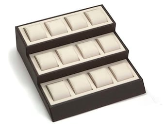 15 Watch Slot Smooth and Elegant Leatherette Handmade Watch Display Storage Case for Individuals, Stores and more