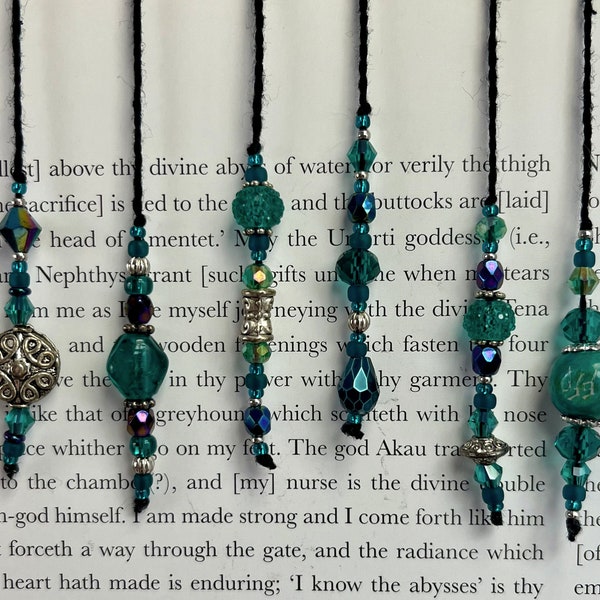 Beaded Turquoise Bookmark