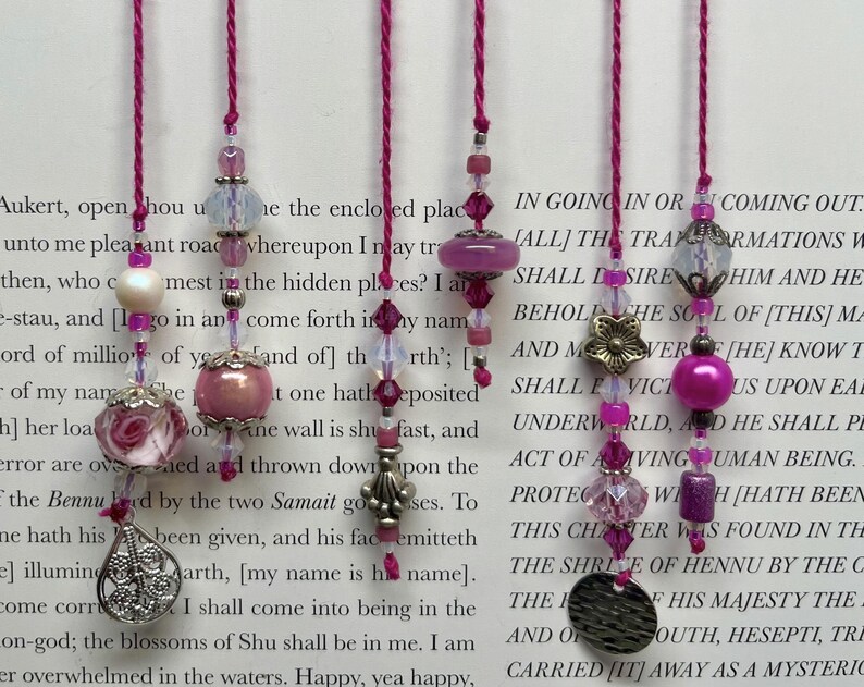Beaded Hot Pink Bookmark - Etsy