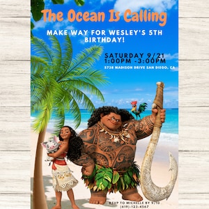 Invito di compleanno di Moana