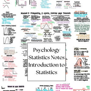 Introduction à la statistique Notes manuscrites (2 pages) | Notes de cours et de manuels manuscrites à télécharger et à imprimer au format PDF