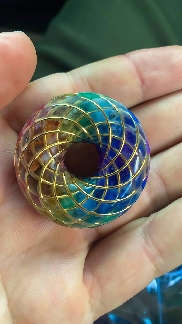 トーラス・ロダンコイルペンダントネックレス 7つのチャクラ EMF