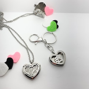 AROMATHERAPY TO GO Stainless Steel Diffuser locket for essential oils - For a necklace - For a keychain. Hang in car for non-toxic freshener