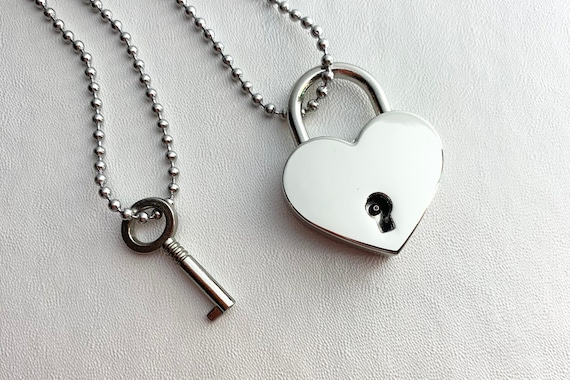 Buy Lovers Stainless Steel Lock Key Heart Puzzle Pendant, Necklace Kit, Love  Matching Sets, Jewelry Gift, Gift for Couple, Gift for Her. BFF. Online in  India - Etsy