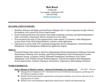 Project Manager Resume Template: Clean, Professional CV (ATS Friendly)