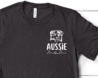Australian Shepherd Dog Mama Shirt, Aussie T-Shirt for Women, Dog Mom Gift
