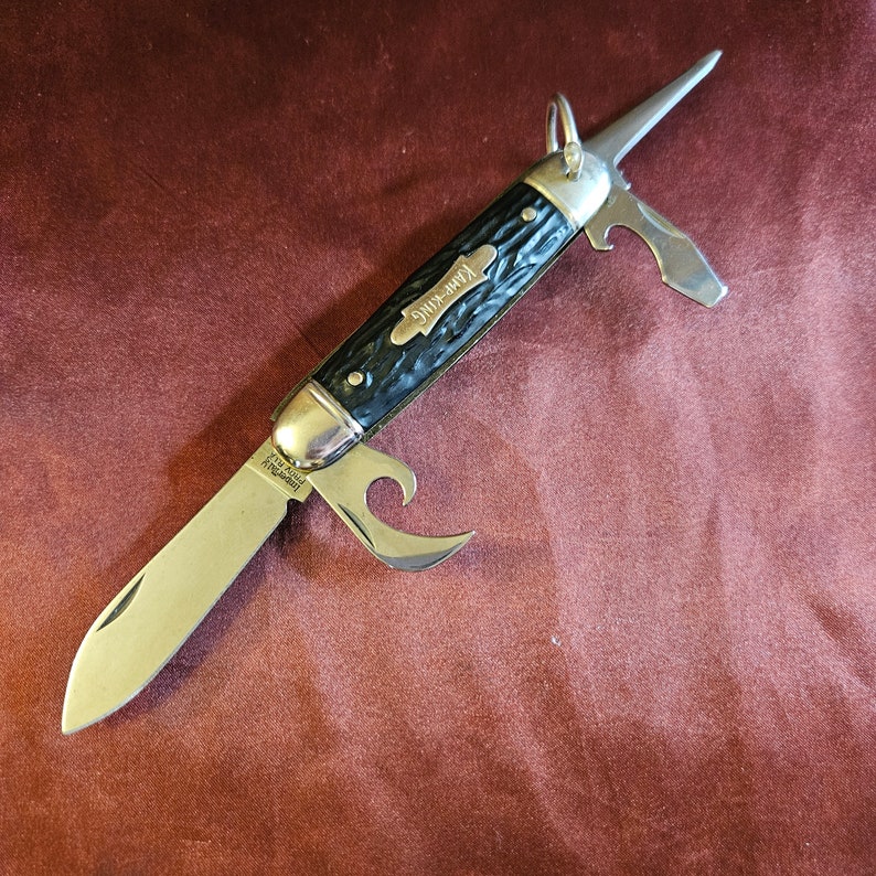 Vintage Imperial Kamp King Pocket Knife Can Opener Screwdriver Awl