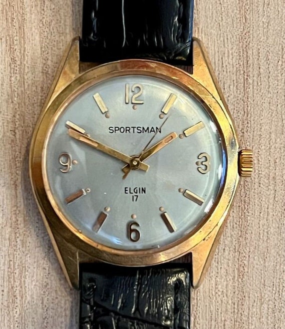 Vintage 60's Elgin Watch Company Sportsman Gold Pl