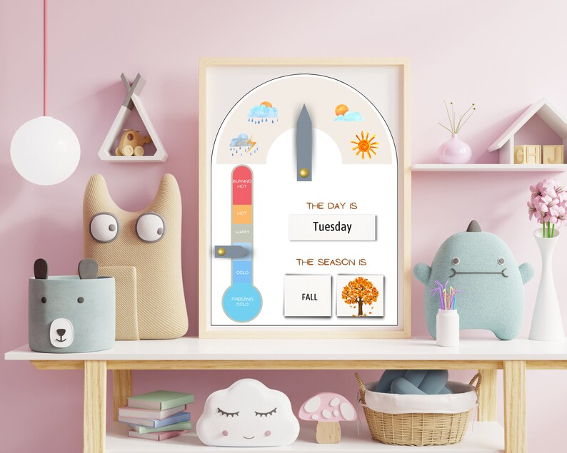 Weather Station Printable, Montessori Weather Station, Preschool
