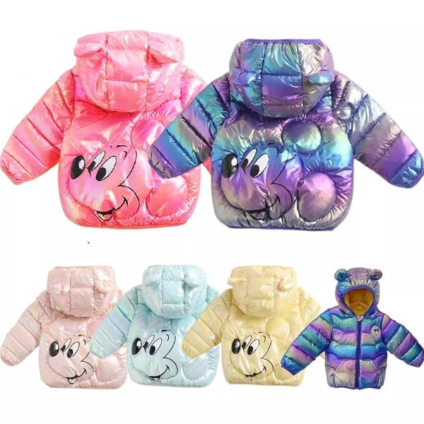 Disney Mickie Mouse Jacket pour filles et garçons Manteau léger à glissière pour enfants Boy Girl Bright Minnie Children Jacket