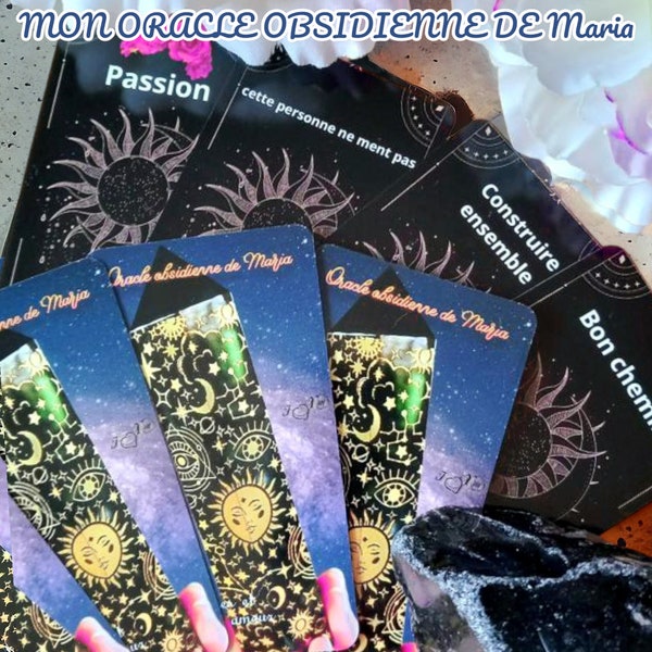 Oracle obsidienne de Maria avec pochon ( En STOCK )