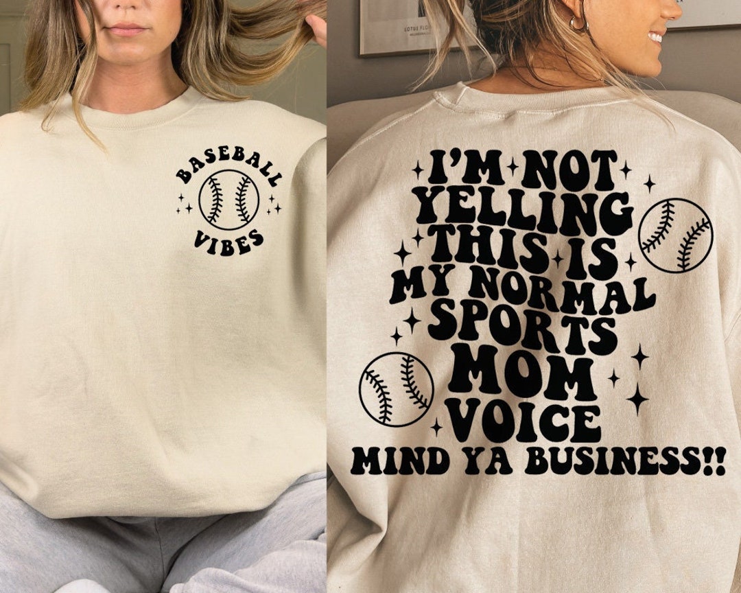 Im Not Yelling This is My Normal Sports Mom Voice Svg, Wavy Text Svg