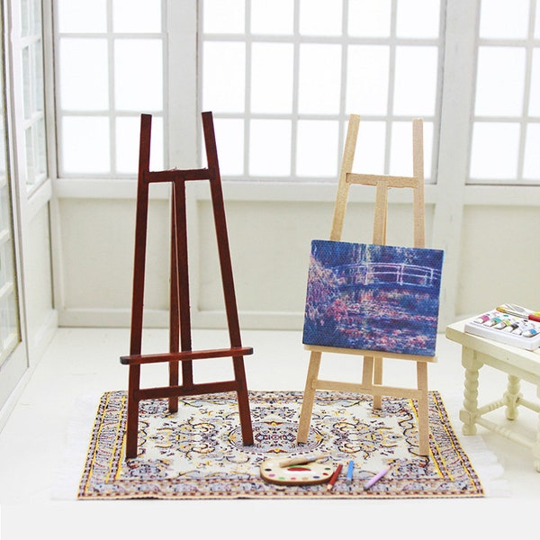 Dollhouse Miniature Wooden Easel For Painting, Photo Stand, Painting Stand, Photo Display Stand