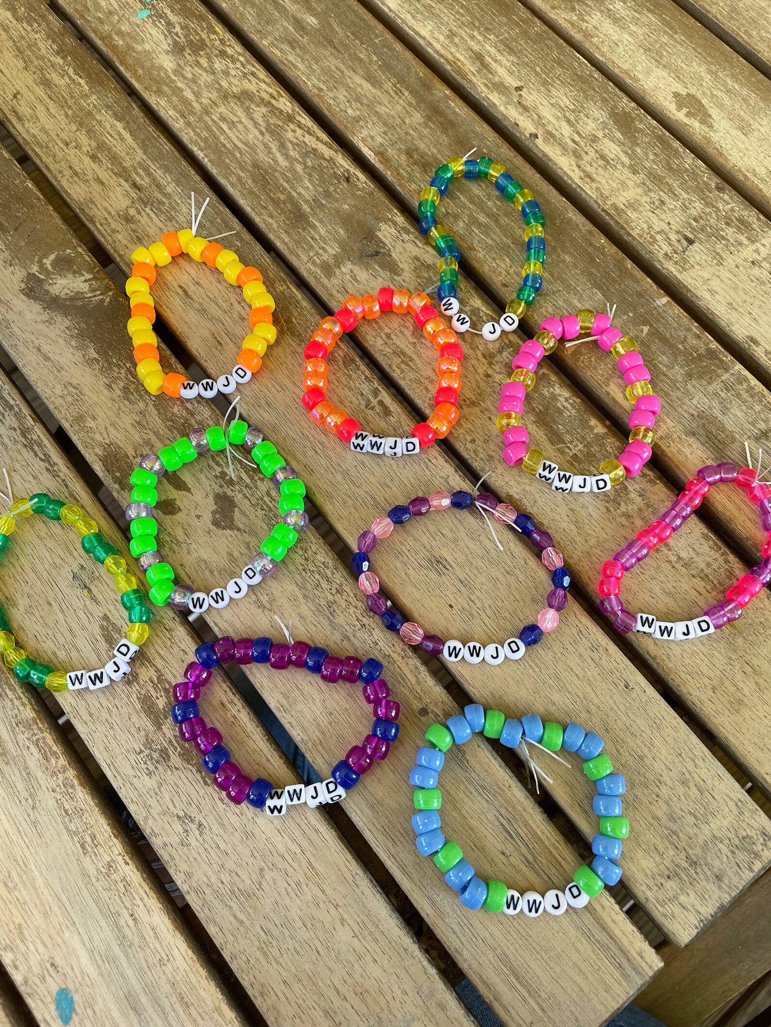 WWJD Beaded Bracelets Etsy