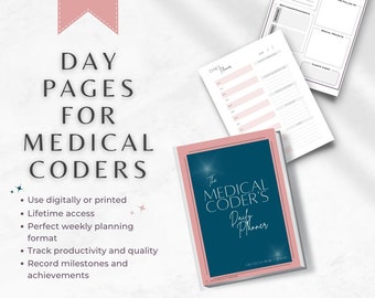 Medical Coder's Day Pack Original Design | Increase Productivity and Quality | Track Progress and Goals | Day Planner