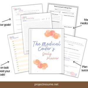 Medical Coder's Planner Increase Productivity and Quality Digital or Print Yearly, Monthly, Weekly, Daily Planning image 6