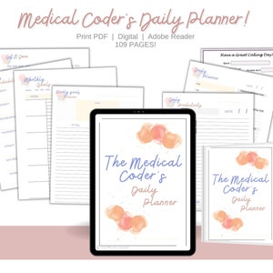 Medical Coder's Planner Increase Productivity and Quality Digital or Print Yearly, Monthly, Weekly, Daily Planning image 2