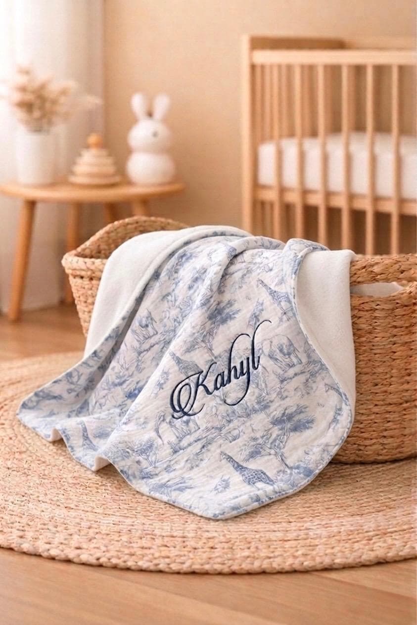 SearchI Coperta Neonati Personalizzata Plaid Bebè con Nome, Coperta Coccolone Morbida 70x100cm per Culla Carrozzine, Idea Regalo per Compleanno Natale
