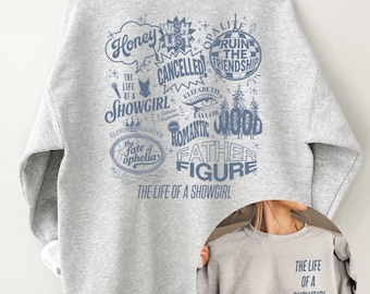 The Life of a Showgirl Tracklist Crewneck | Life of a Showgirl Songs | TLOASG | TLOASG Merch | Taylor Merch | Fan | Sweatshirt | Lyrics