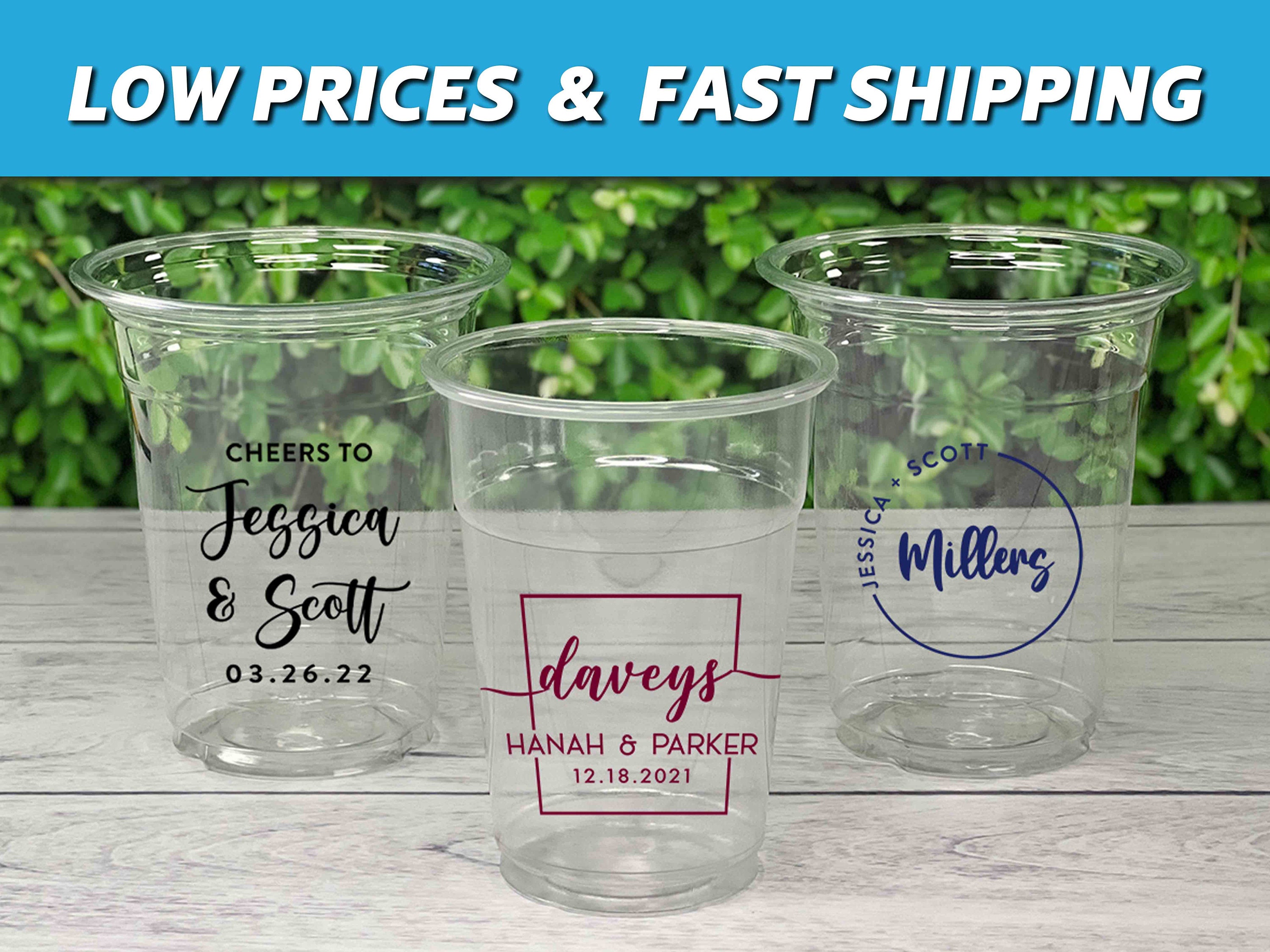 Disposable plastic 2024 cups for wedding