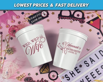 Last Disco Bachelorette Cups, Personalized Bachelorette Stadium Cups, Bachelorette Plastic Cups, Disco Theme Bachelorette, Let's Go Girls