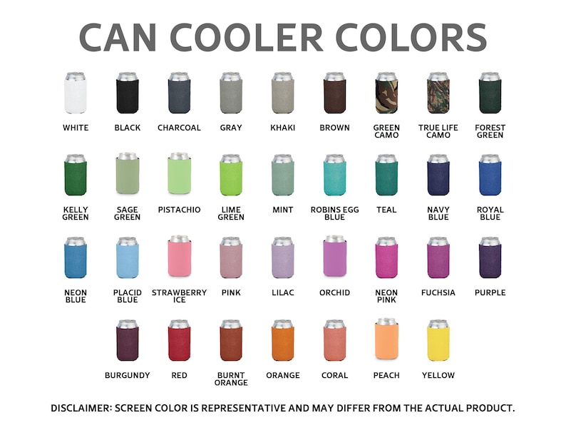 Custom Neoprene Can Coolers, Personalized Huggers, Custom Collapsible Can Coolers image 6