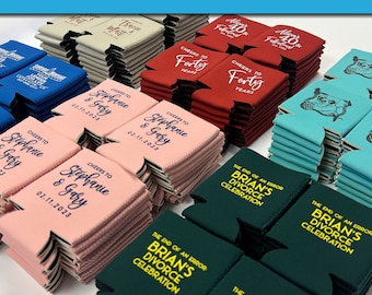 Enfriadores de latas de neopreno personalizados, fundas personalizadas, enfriadores de latas plegables personalizados