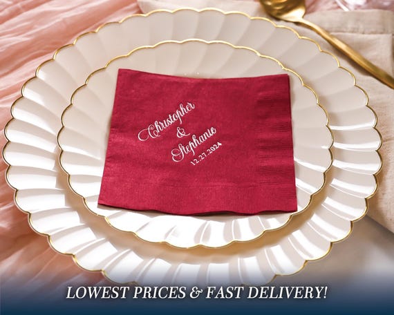 Bridal shower theme napkins