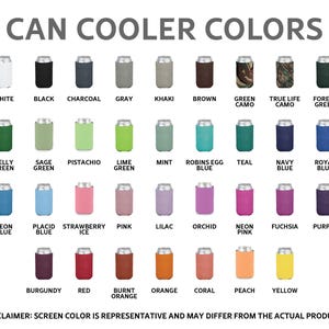 Custom Logo Can Coolers, Personalized Neoprene Huggers, Your Design Here image 6