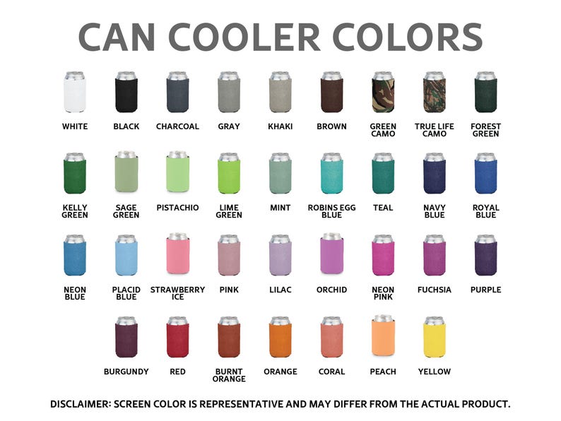 Custom Logo Can Coolers, Personalized Neoprene Huggers, Your Design Here image 6