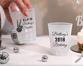 RIP To My 20s Frosted Birthday Cups, Death To My Twenties, 30th Birthday Favors