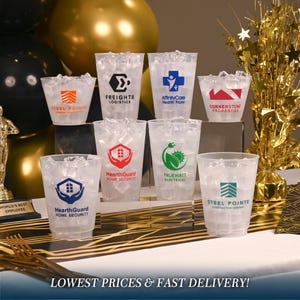 Custom Logo Frosted Cups, Promotional Cups, Company Logo Cups, Corporate Event Cups, Business Promo, Company Party Favors, Personalized Cups