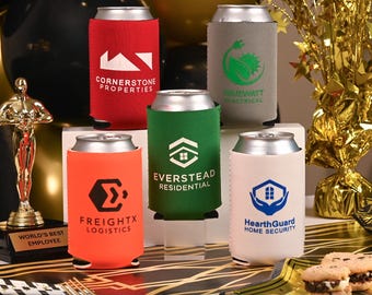 Custom Logo Neoprene Can Coolers, Corporate Event Huggers