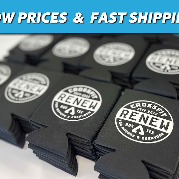 Custom Neoprene Can Coolers, Personalized Huggers, Custom Collapsible Can Coolers