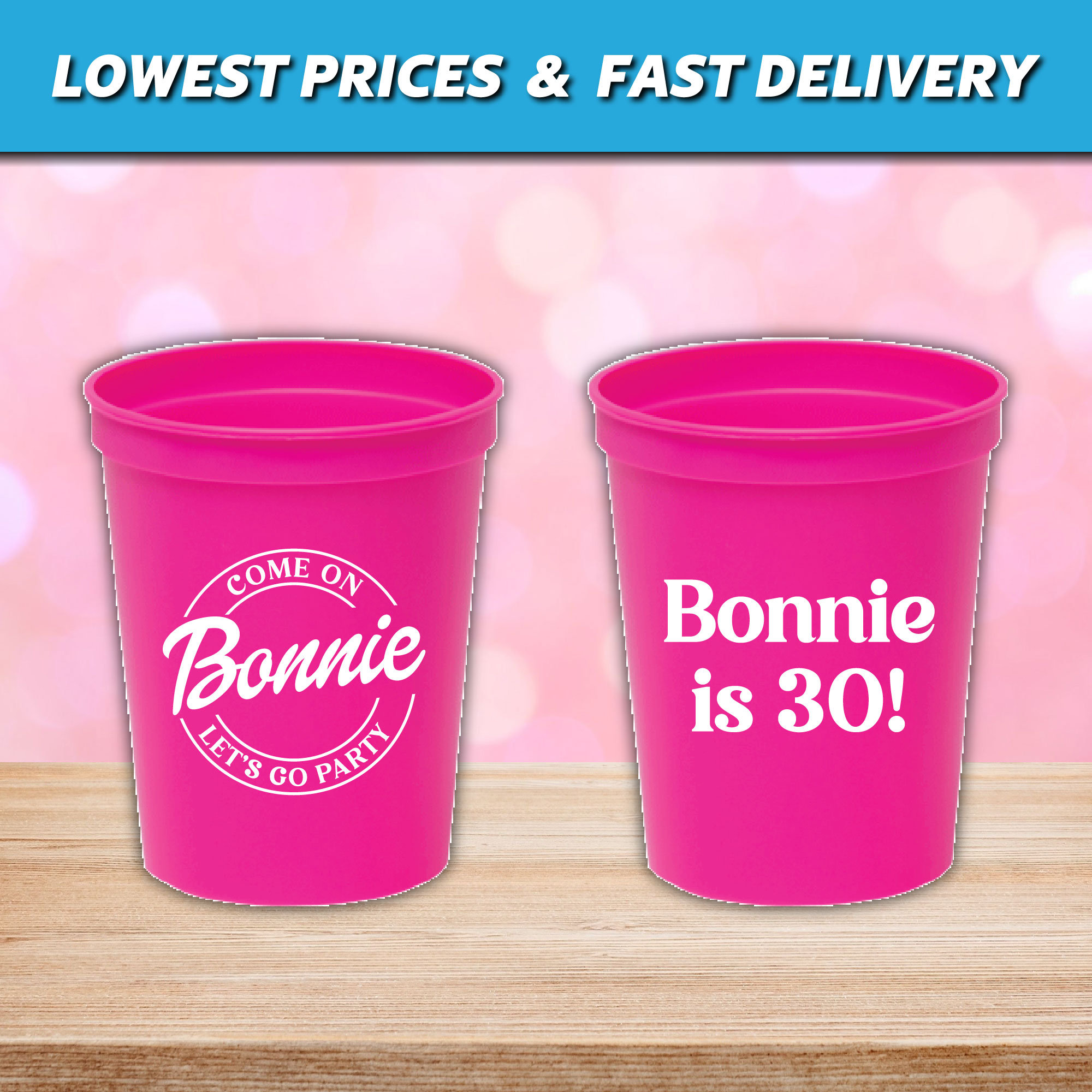 Pink Party Cups, 16 Oz, Plastic Disposable Bulk Party Decorations 50 Matte  Pink Cups Bachelorette Party, Birthday Party, Party Favors 