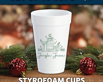Festive Christmas Cups, Perfect for Your Holiday Table - 20oz Foam Set of 10