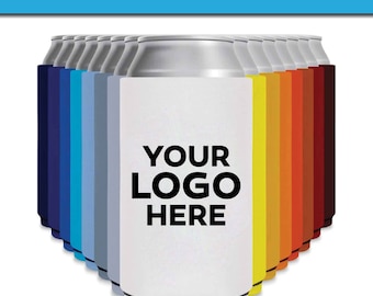 Custom Slim Neoprene Can Coolers, Personalized Logo Huggers, Your Logo Here Favors