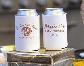 A Cutie Pie Is On The Way Can Coolers, Fall Baby Shower Favors