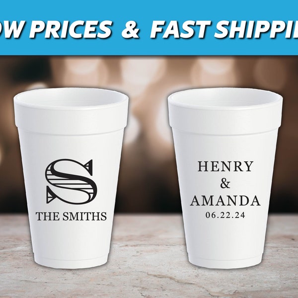 Engagement Party Cups Styrofoam Etsy