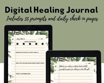 Guided Journal with Prompts, Healing Journal, Digital Journal