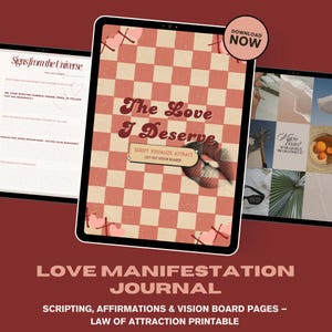 Love Manifestation Journal – Script Your Specific Person – Affirmations, Cut-Out Vision Boards, & Manifesting Ritual Pages - Digital PDF