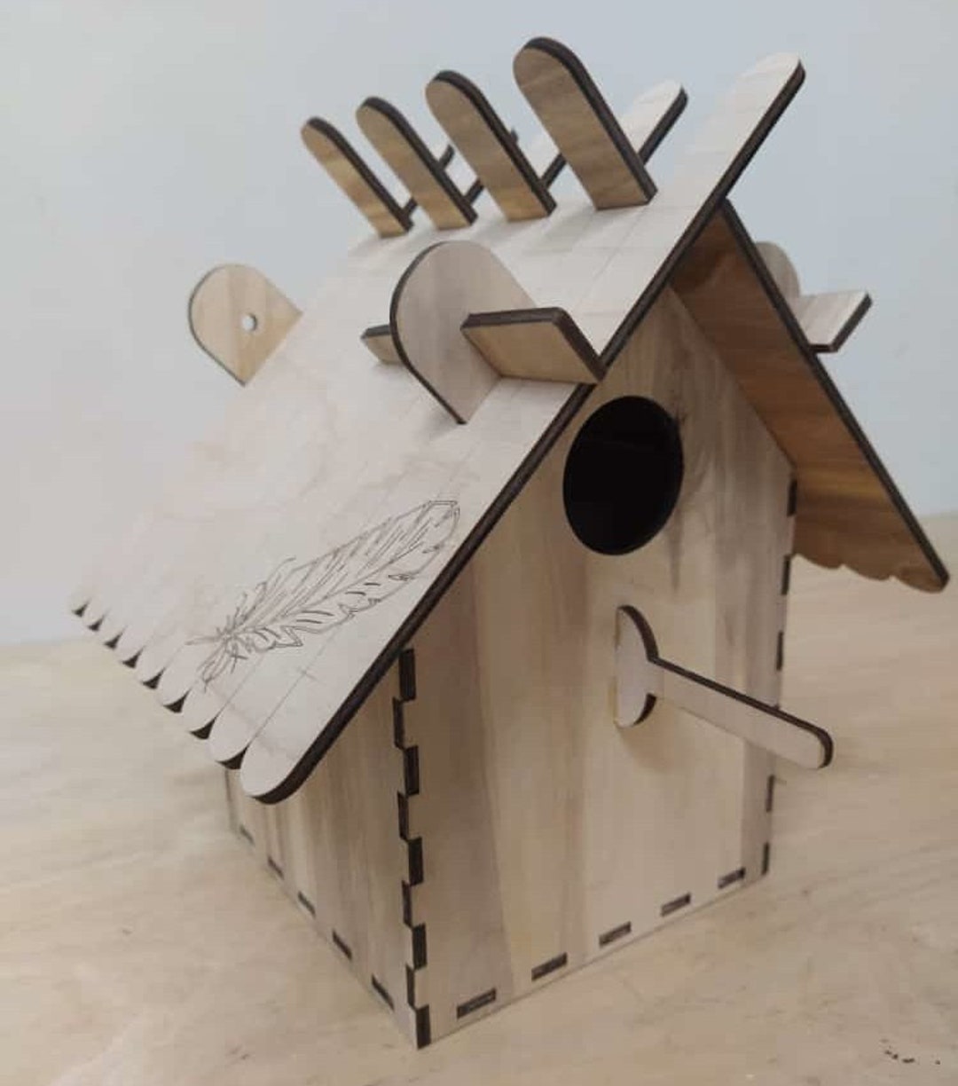 Wooden Bird House Laser Cut File, Engrave Files, Dxf / Cdr / Dwg