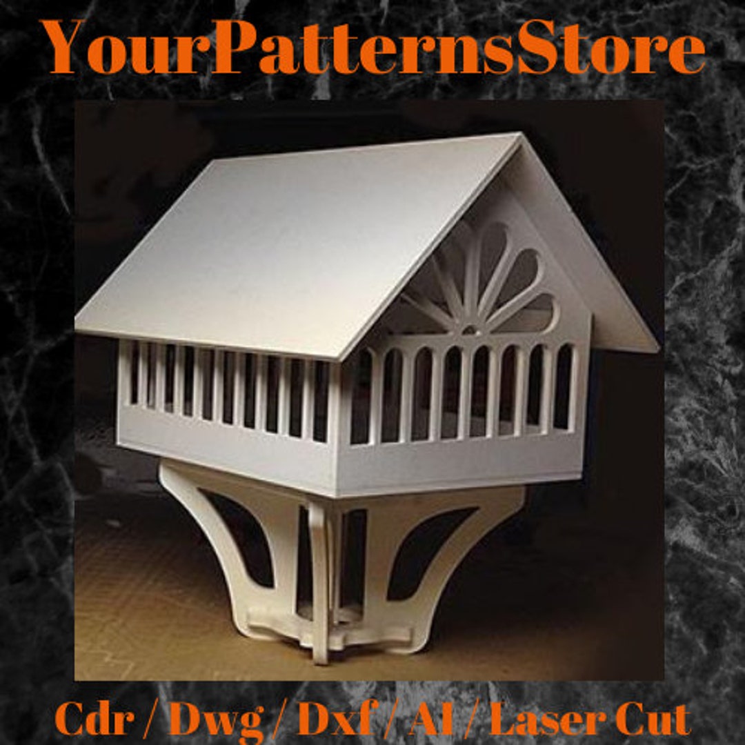 Bird House Laser Cut File Engrave Files Dxf / Cdr / Dwg / Etsy