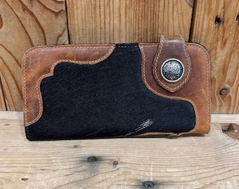 Cowhide & Leather Women's Wallet!