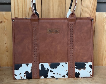 Wrangler Cow Print Tote! CONCEALED CARRY