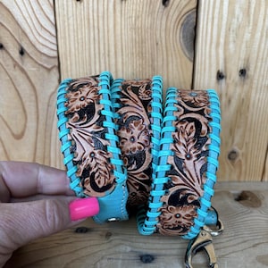 Tooled Leather Crossbody Purse Straps!